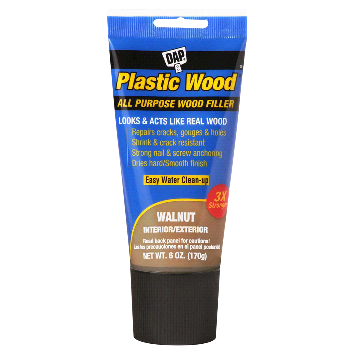 slide 1 of 5, DAP Plastic Wood Latex All Purpose Wood Filler - Walnut, 6 oz