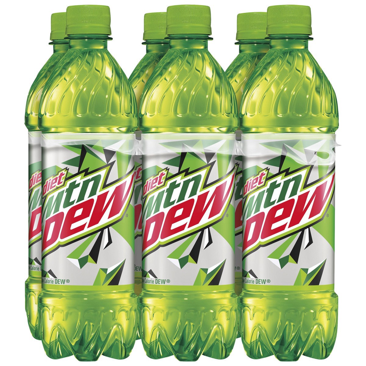 slide 3 of 8, Diet Mountain Dew Zero Sugar Soda Bottles, 6 ct; 16.9 fl oz