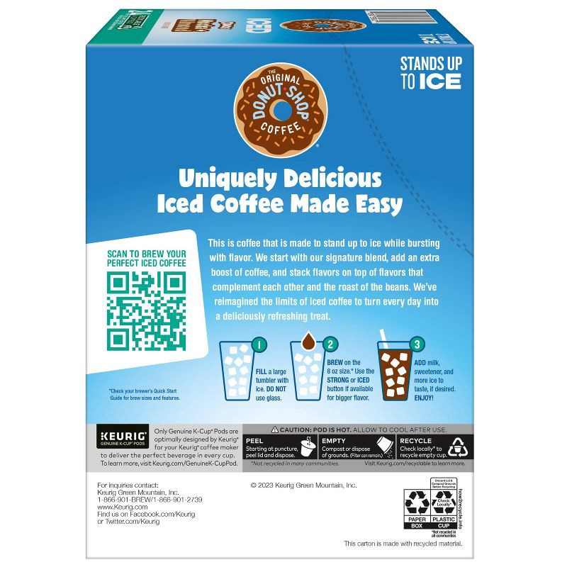 slide 8 of 8, Keurig The Original Donut Shop Medium Roast ICED Mocha + Almond K-Cup Pods - 24ct, 24 ct