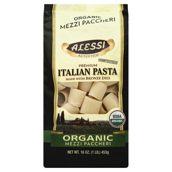 slide 1 of 1, Alessi Organic Mezzi Paccheri Premium Italian Pasta, 16 oz