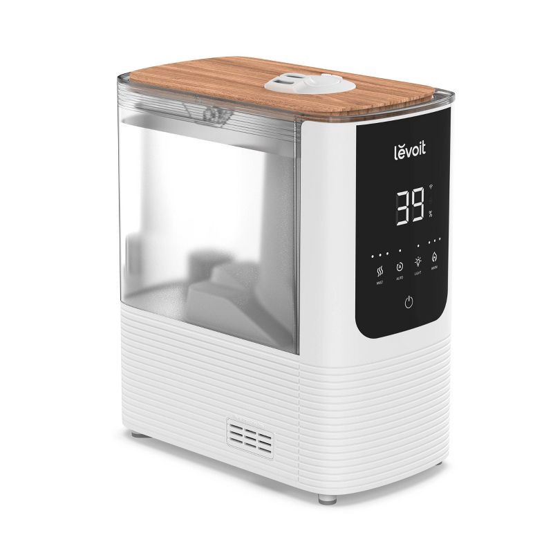 slide 6 of 15, Levoit 4.5L Oasis Mist Smart Humidifier: Ultrasonic, Warm & Cool Mist, Bedroom Use, 300-500 sq. ft., No Filter Needed, 4.5 liter