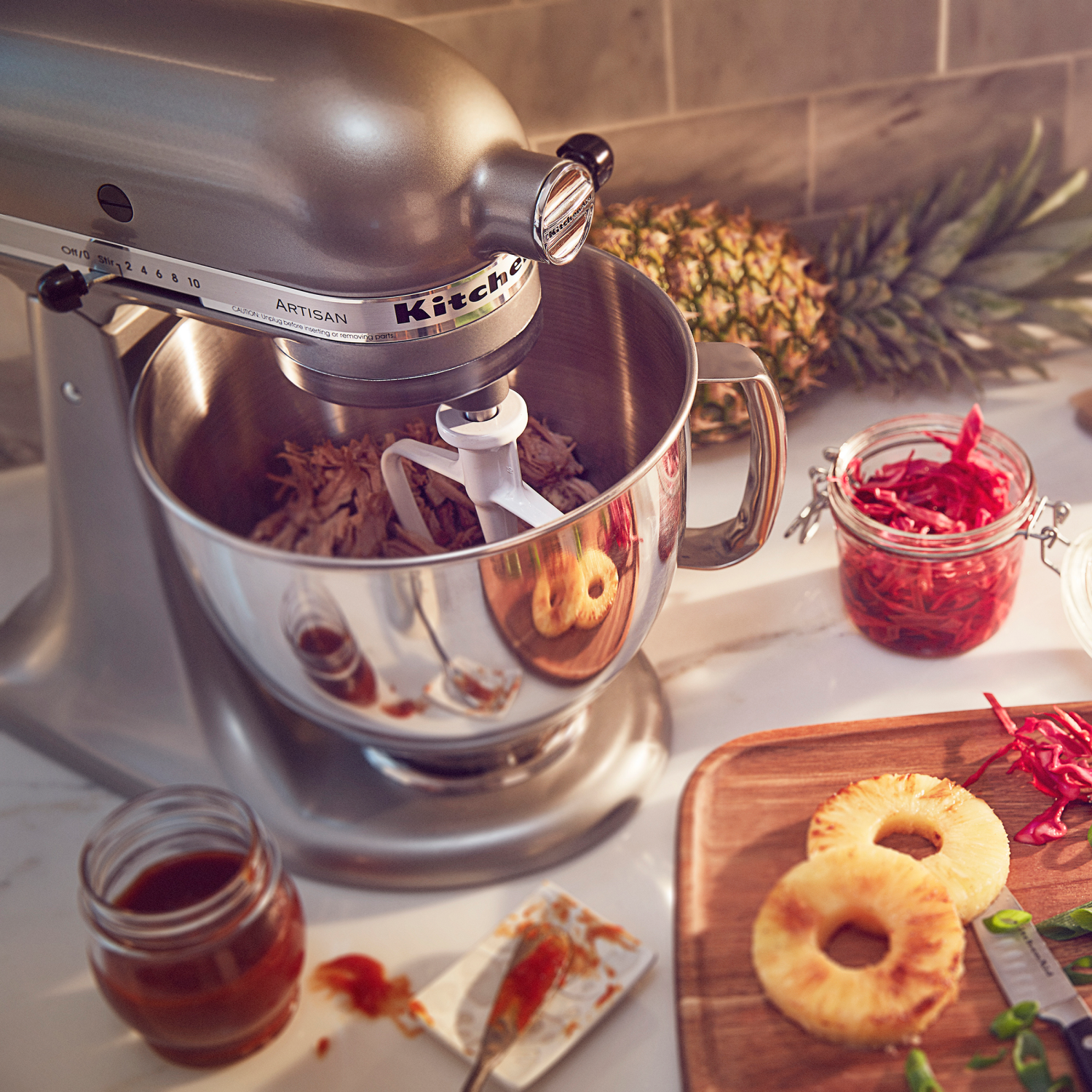 slide 6 of 6, KitchenAid Artisan Series 5-Qt. Tilt-Head Stand Mixer, Contour Silver, 5 qt