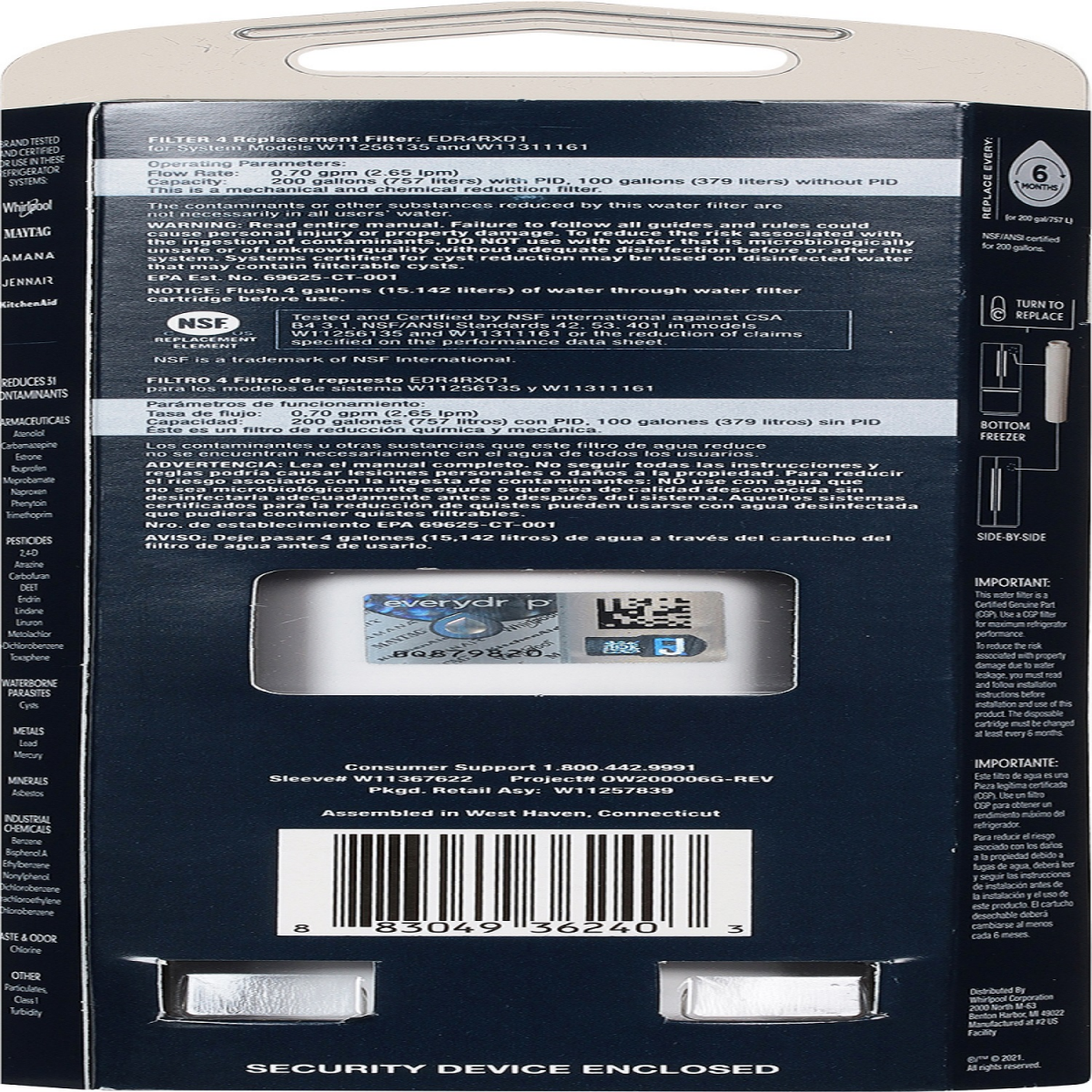 slide 2 of 2, EveryDrop Refrigerator Ice & Water Filter 1 ea, 1 ct