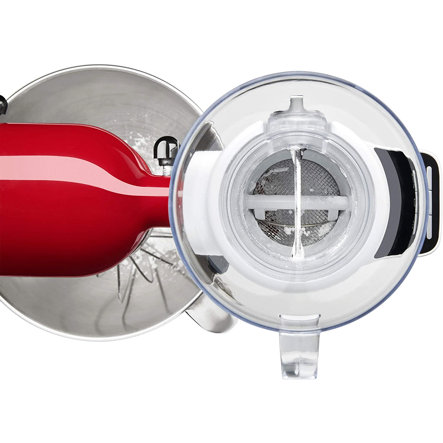 slide 2 of 4, KitchenAid Sifter and Scale Attachment - White KSMSFTA, 1 ct