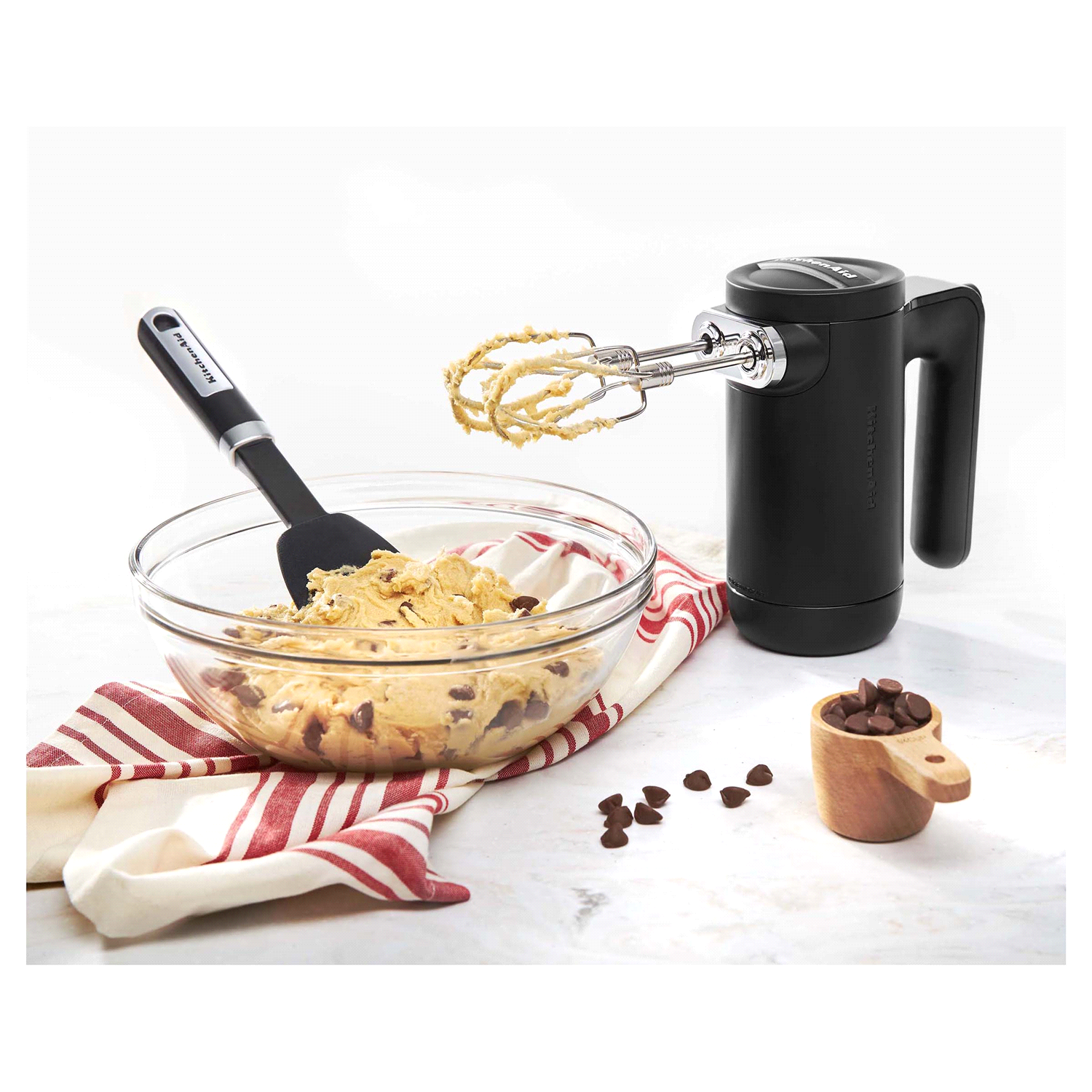 slide 4 of 5, KitchenAid Variable-Speed Cordless Hand Mixer - Matte Black, 1 ct