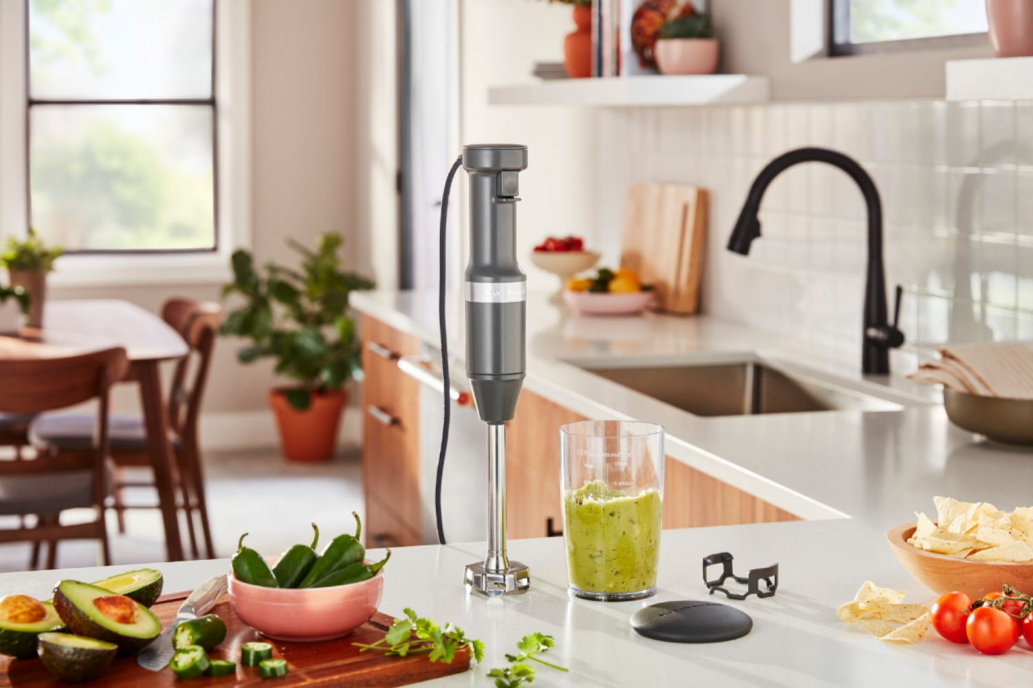 slide 2 of 3, KitchenAid Corded Immersion Blender with Pan Guard, 1 ct