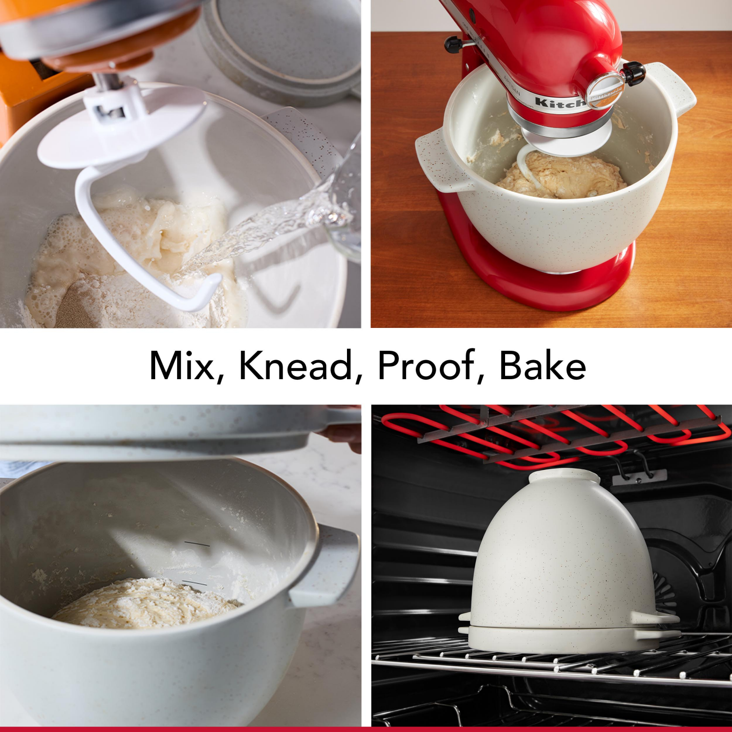 slide 3 of 4, KitchenAid Bread Bowl with Baking Lid, 1 ct