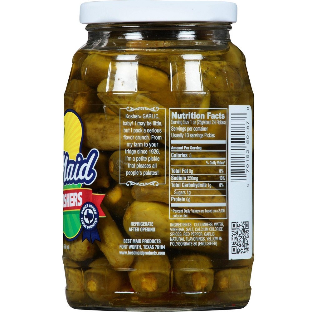 slide 3 of 4, Best Maid Fresh Pack Baby Kosher Pickles, 22 oz