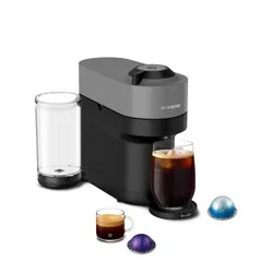 Nespresso Vertuo Pop+ Coffee and Espresso Maker by Breville, Dark Gray: Freestanding, 12 Capsules, Automatic Shut-Off