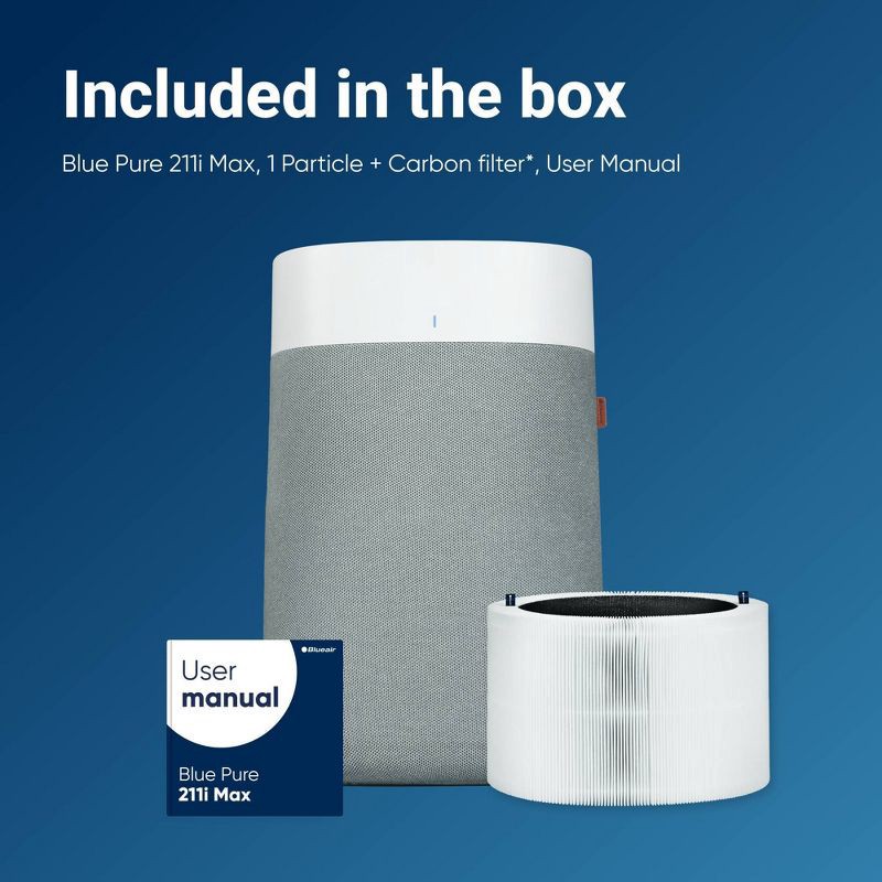 slide 7 of 7, Blueair Pure 211i Max 100 - 120V PAC Filter Fog, 1 ct