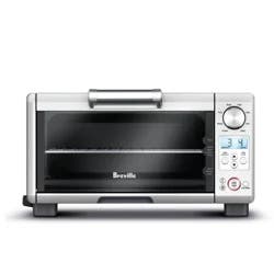 Breville 1800W Mini Smart Toaster Oven Stainless Steel BOV450XL: Countertop, 4-Slice, Dual Rack, Auto Shut-Off