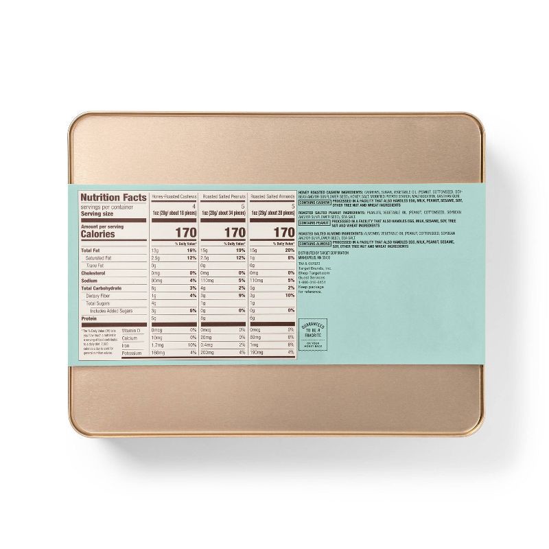 slide 2 of 4, Christmas Roasted Nut Trio Tin - 14oz - Favorite Day™, 14 oz