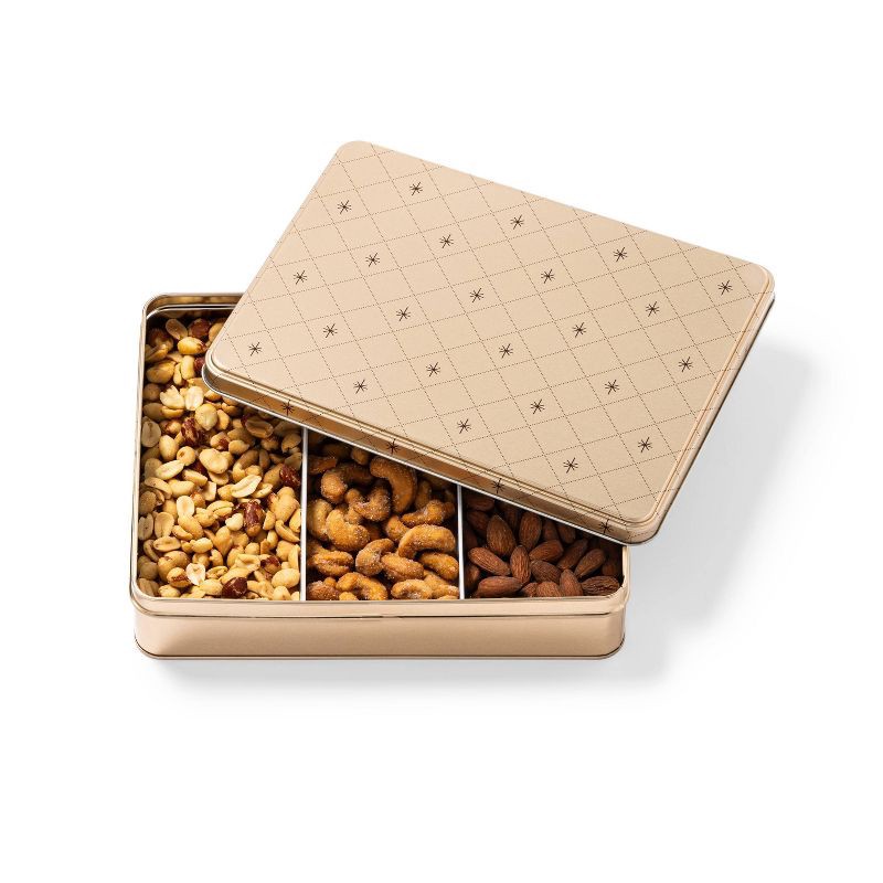 slide 3 of 4, Christmas Roasted Nut Trio Tin - 14oz - Favorite Day™, 14 oz