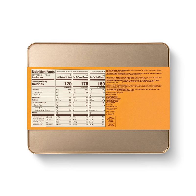 slide 2 of 4, Christmas Savory Nut Trio Tin - 14oz - Favorite Day™, 14 oz