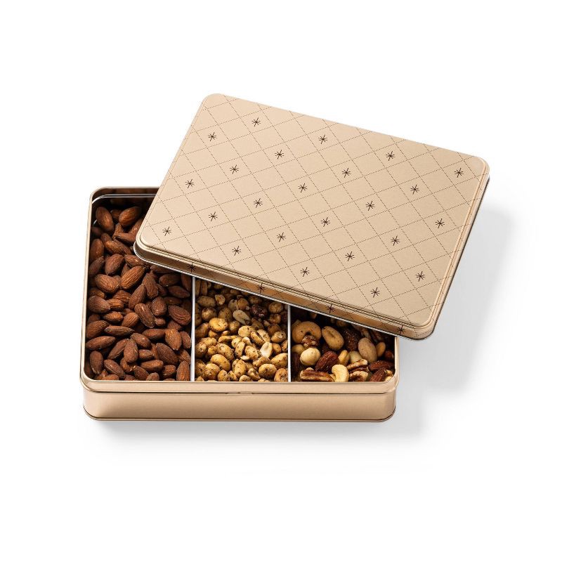 slide 3 of 4, Christmas Savory Nut Trio Tin - 14oz - Favorite Day™, 14 oz