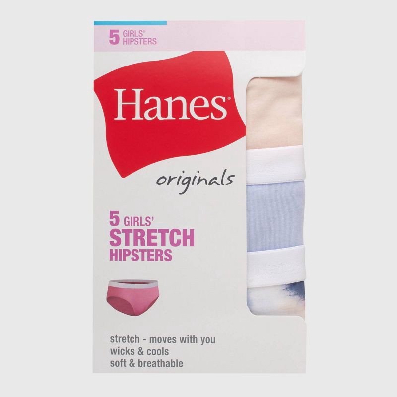Hanes Girls' 5pk Originals Cotton Hipsters - Colors May Vary 16 5 ct