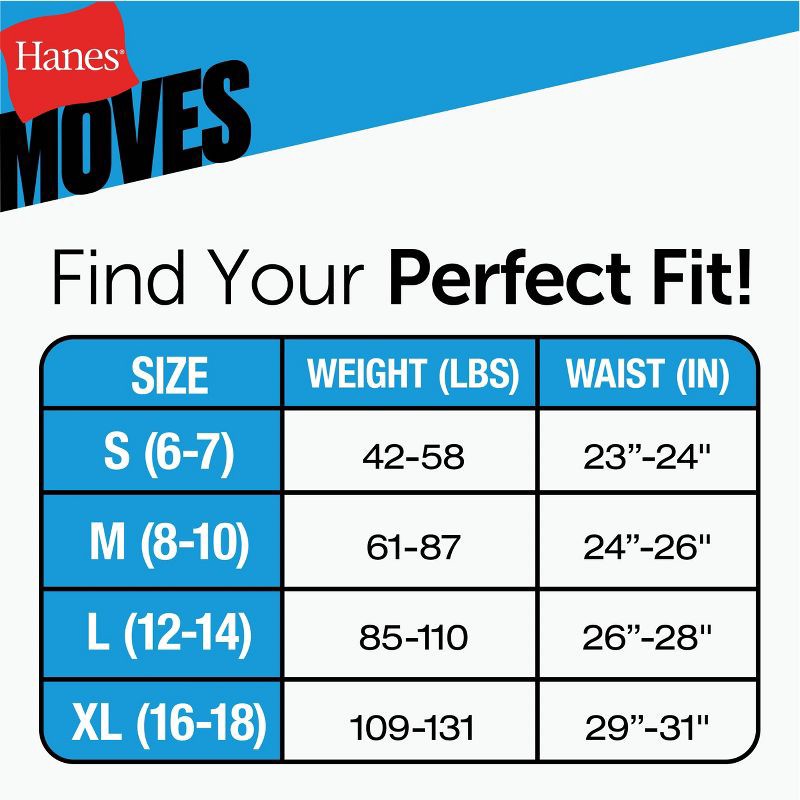 slide 6 of 6, Hanes Boys' 5pk Moves Breathable X-Temp Boxer Briefs - Blue L, 5 ct