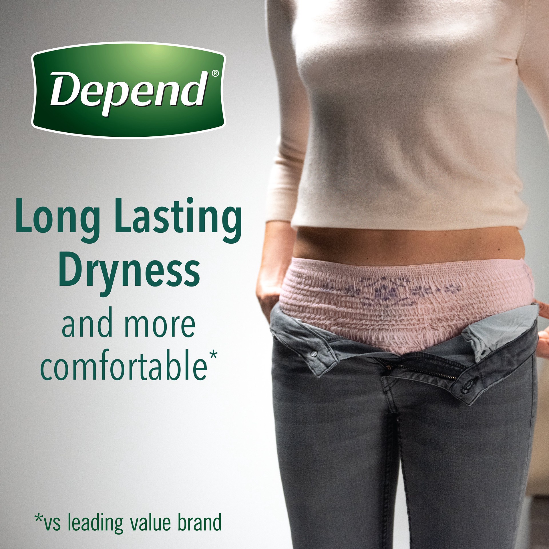 slide 3 of 5, Depend Fresh Protection Adult Incontinence Underwear for Women (Formerly Depend Fit-Flex), Disposable, Maximum, Small, Blush, 32 Count, 32 ct