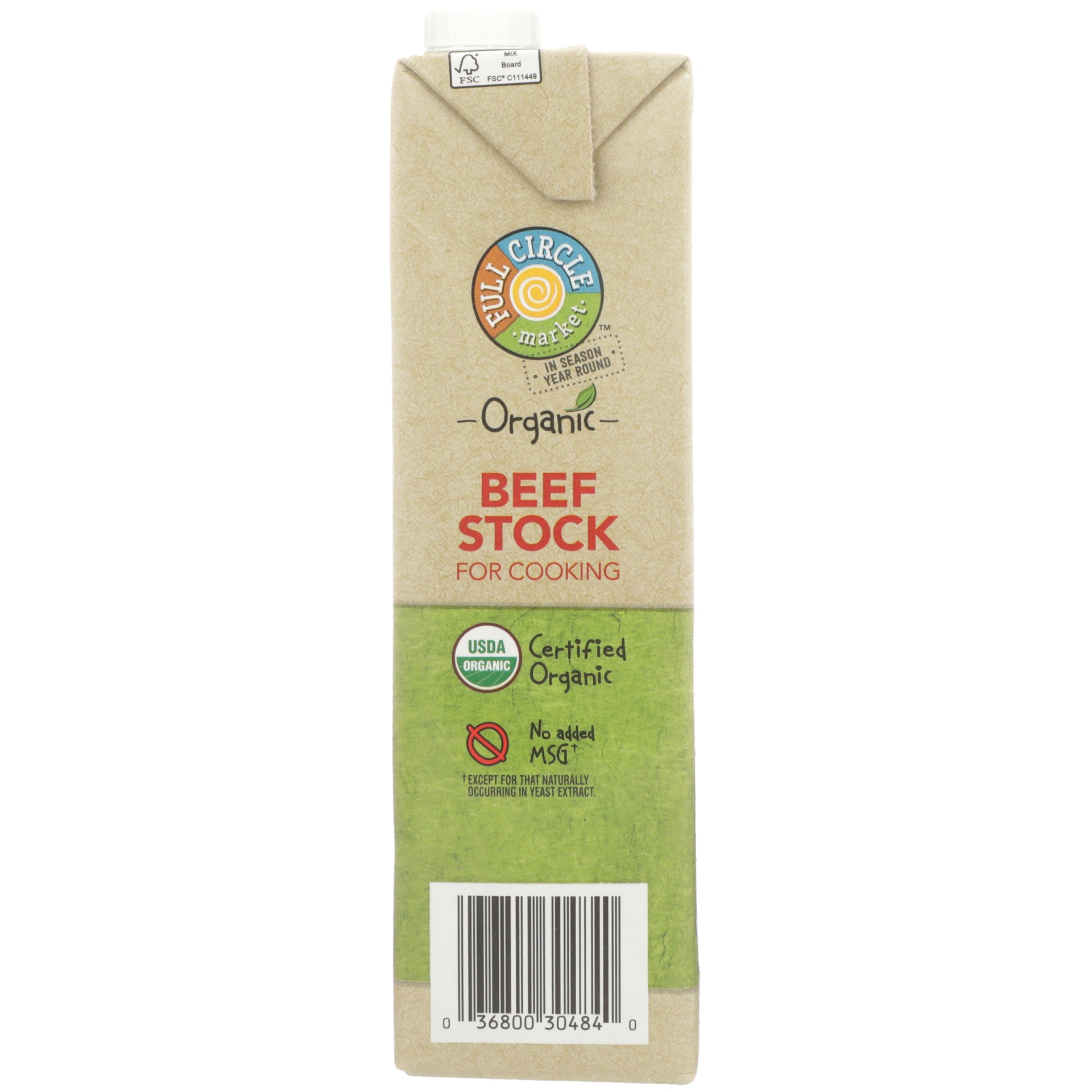 slide 4 of 6, Full Circle Market Organic Beef Flavored Fat Free Cooking Stock, 32 fl oz