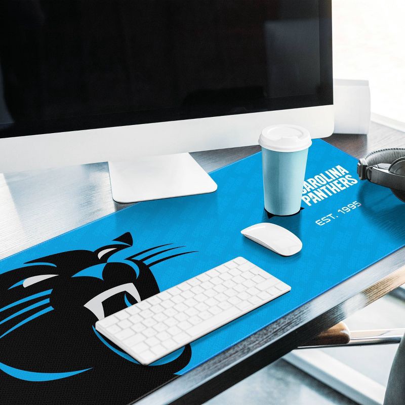 NFL Carolina Panthers Logo Series 31.5 x 12 Desk Pad