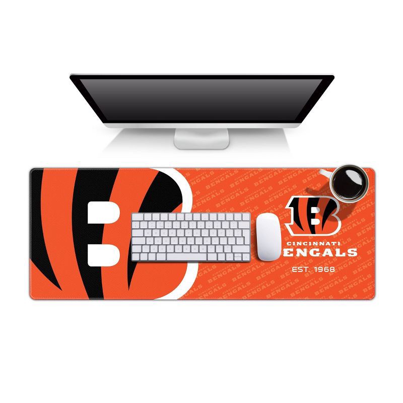 NFL Cincinnati Bengals Logo Series 31.5 x 12 Desk Pad