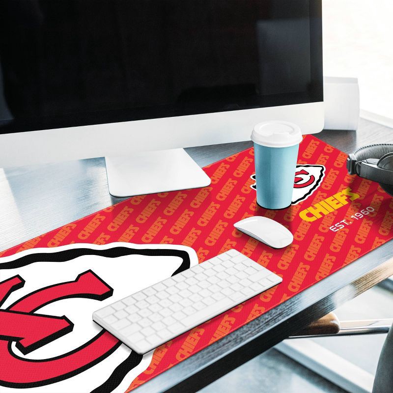 Nfl Kansas City Chiefs Logo Series 31.5 X 12 Desk Pad : Target