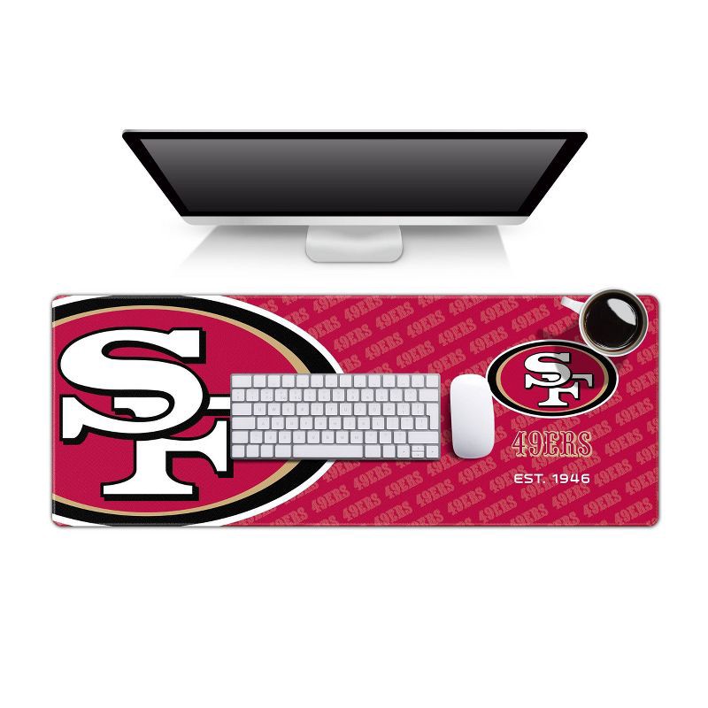 slide 3 of 3, NFL San Francisco 49ers Logo Series 31.5" x 12" Desk Pad, 1 ct