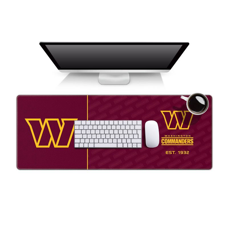 Nfl Washington Commanders Logo Series 31.5 X 12 Desk Pad : Target