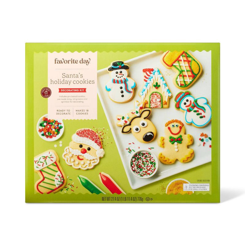 slide 1 of 4, Christmas Santa's Workshop Sugar Cookies - 27.4oz/18ct - Favorite Day™, 27.4 oz, 18 ct