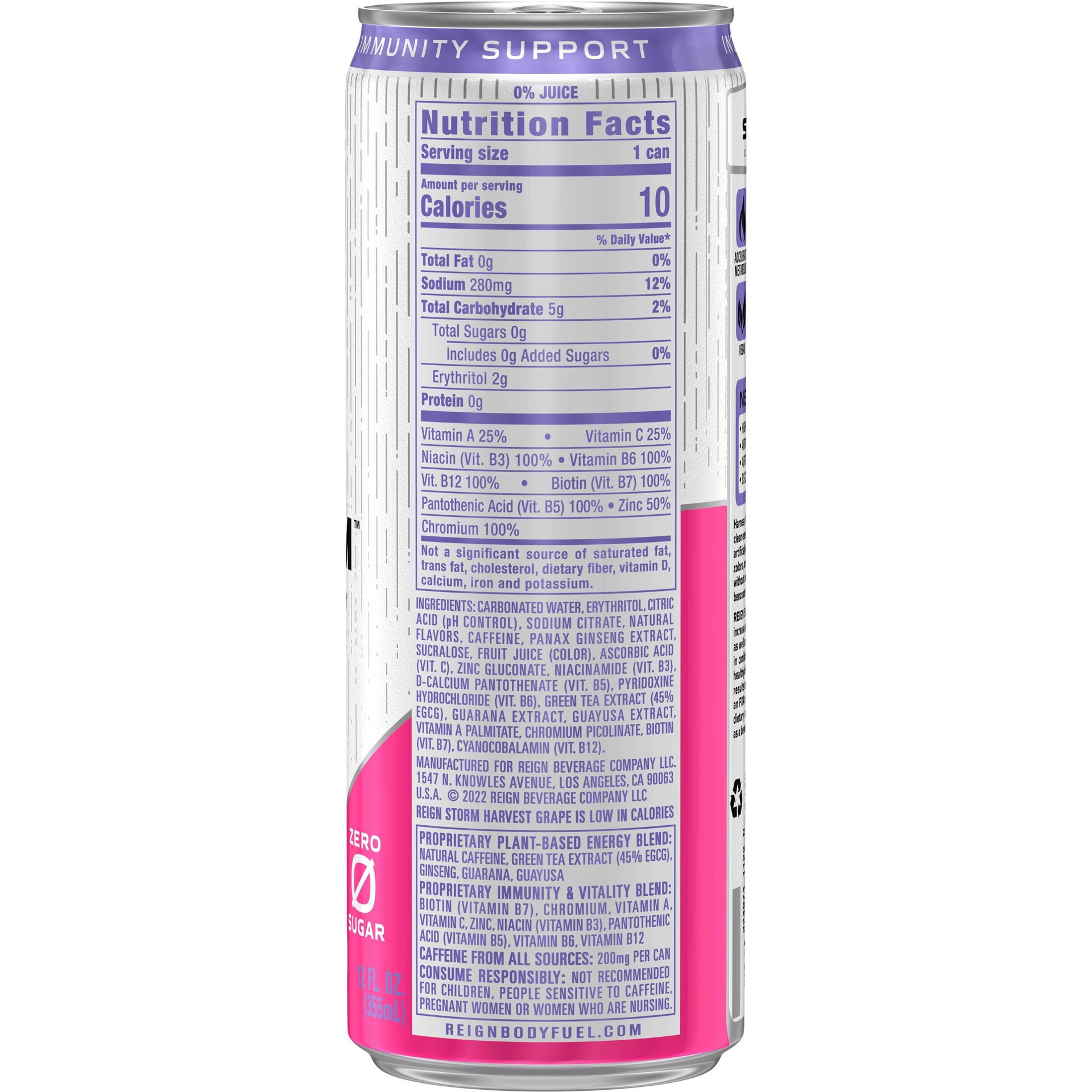 slide 13 of 15, Reign Storm Harvest Grape Energy Drink - 12 fl oz, 12 fl oz