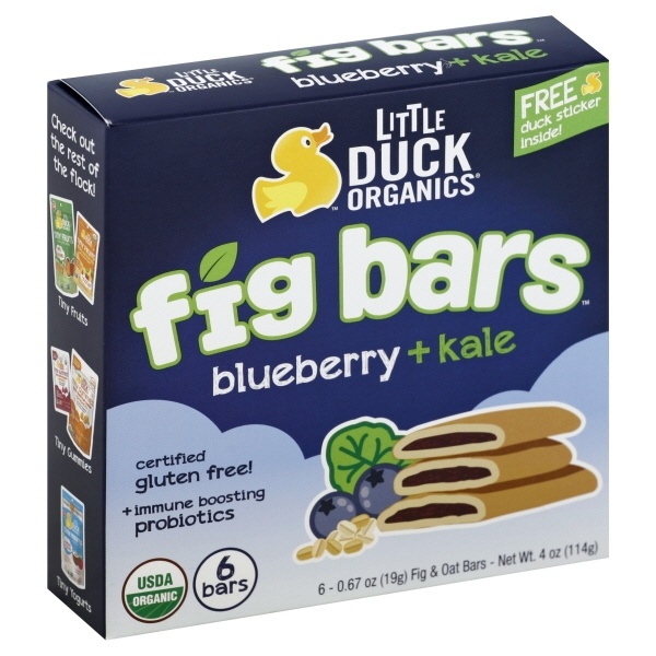 slide 1 of 4, Little Duck Organics Fig Bars 6 ea, 6 ct