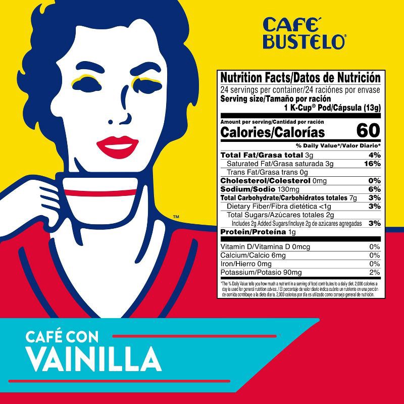 slide 3 of 5, Cafe Bustelo Vainilla Light Roast Coffee Pods - 24ct, 24 ct