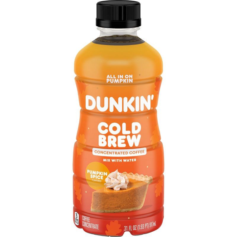 slide 1 of 9, Dunkin' Donuts Dunkin' Pumpkin Spice Flavored Cold Brew Coffee Concentrate - 31oz, 31 oz