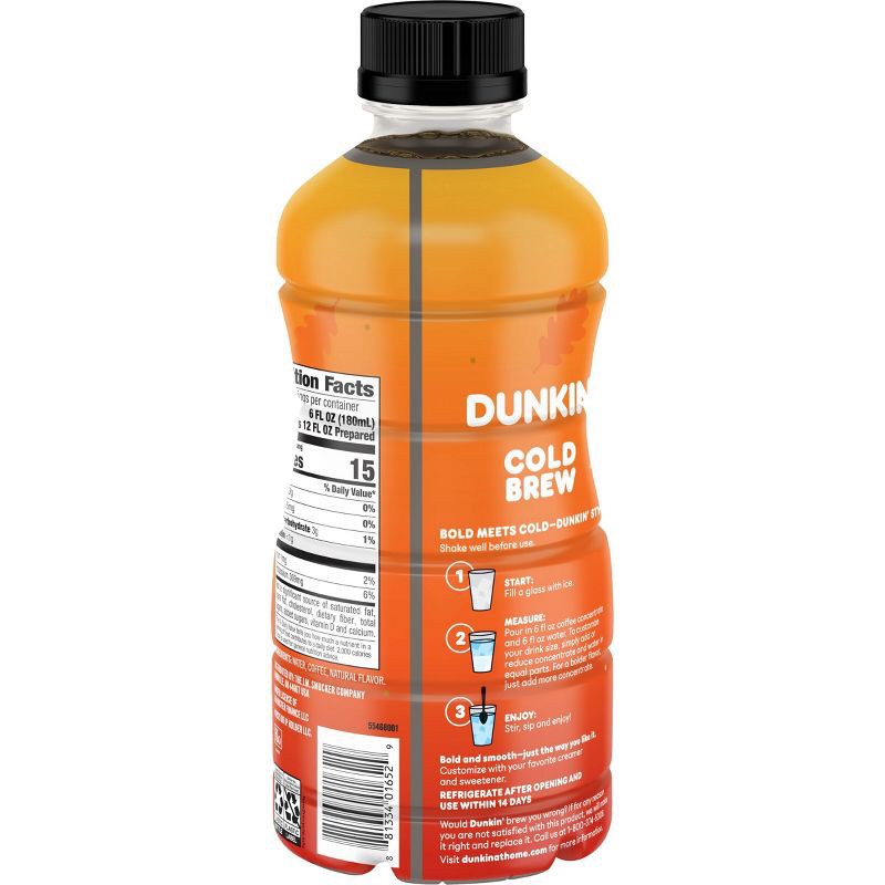 slide 9 of 9, Dunkin' Donuts Dunkin' Pumpkin Spice Flavored Cold Brew Coffee Concentrate - 31oz, 31 oz