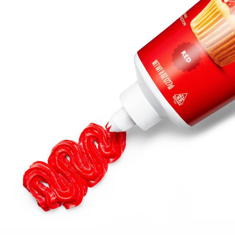 slide 3 of 3, Holiday Red Decorating Icing with Built-in Tip - 8oz - Favorite Day™, 8 oz