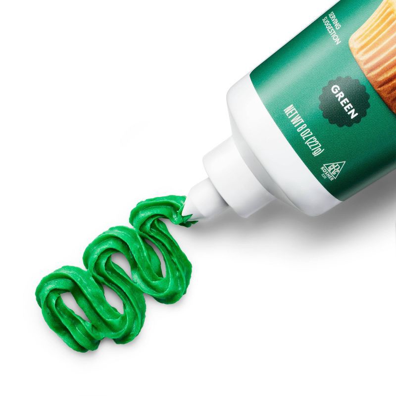 slide 3 of 3, Holiday Green Decorating Icing with Built-in Tip - 8oz - Favorite Day™, 8 oz