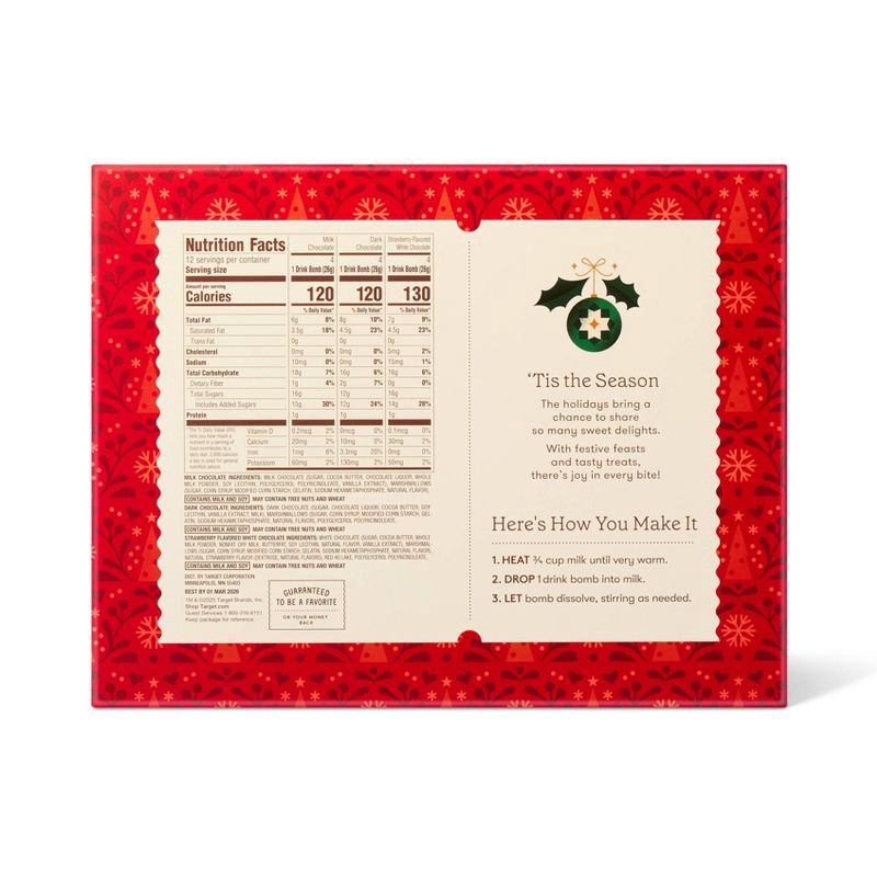 slide 2 of 4, Christmas Hot Drink Bomb Collection - 10.8oz - Favorite Day™, 10.8 oz