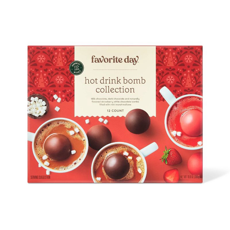 slide 1 of 3, Christmas Hot Drink Bomb Collection - 10.8oz - Favorite Day™, 10.8 oz