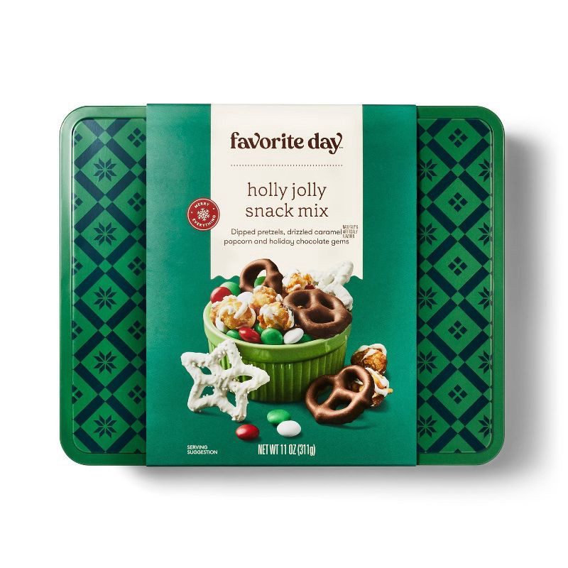 slide 1 of 4, Holiday Holly Jolly Snack Mix - 11oz - Favorite Day™, 11 oz