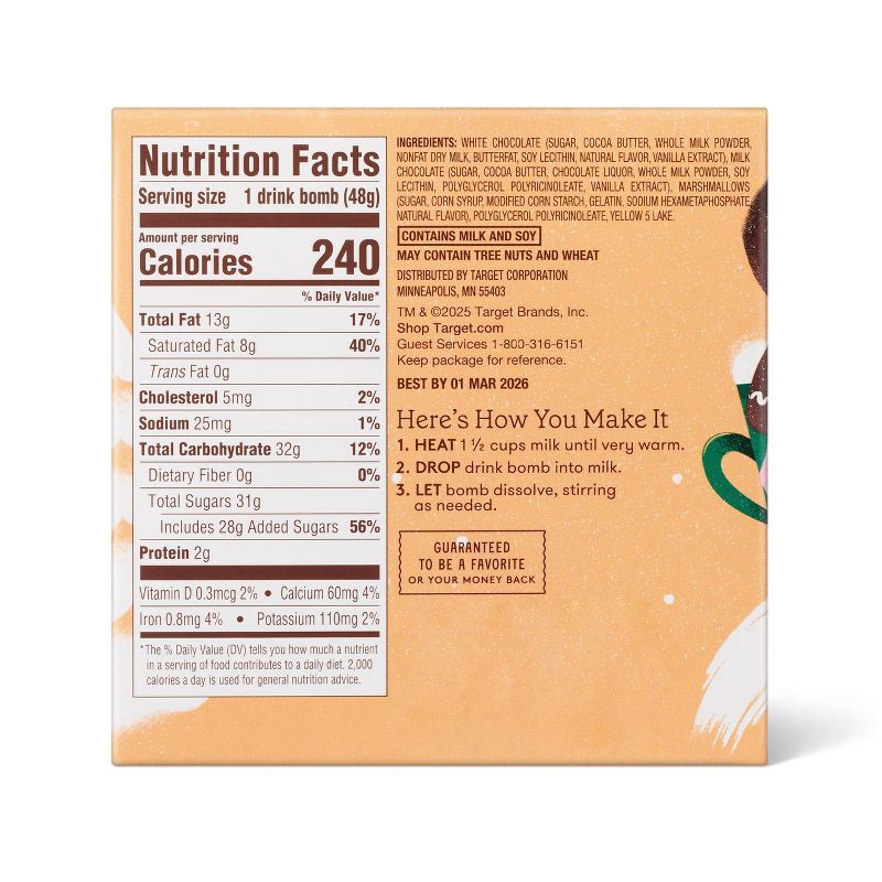 slide 2 of 3, Christmas Gingerbread Pal Hot Drink Bomb - 1.7oz - Favorite Day™, 1.7 oz