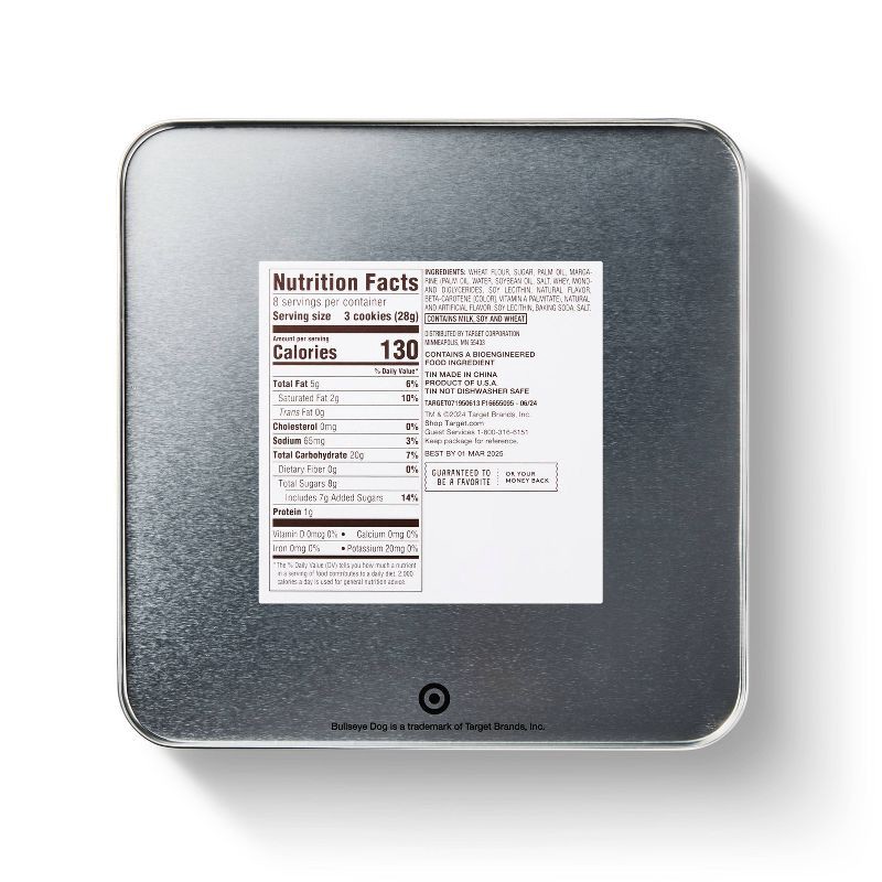 slide 2 of 4, Christmas Bullseye's Sugar Cookies 2025 Collectible Tin - 8oz - Favorite Day™, 8 oz