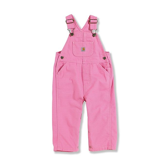 slide 1 of 1, Carhartt Infant/Toddler Washed Bib Overalls - Pink, 1 ct