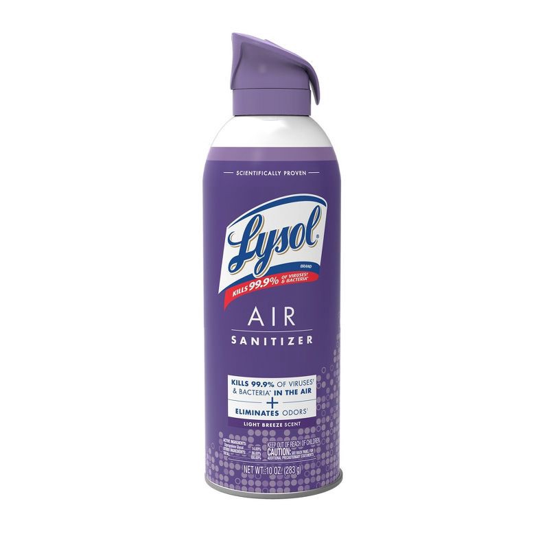 slide 1 of 6, Lysol Light Breeze Air Sanitizing Spray - 10oz, 10 oz