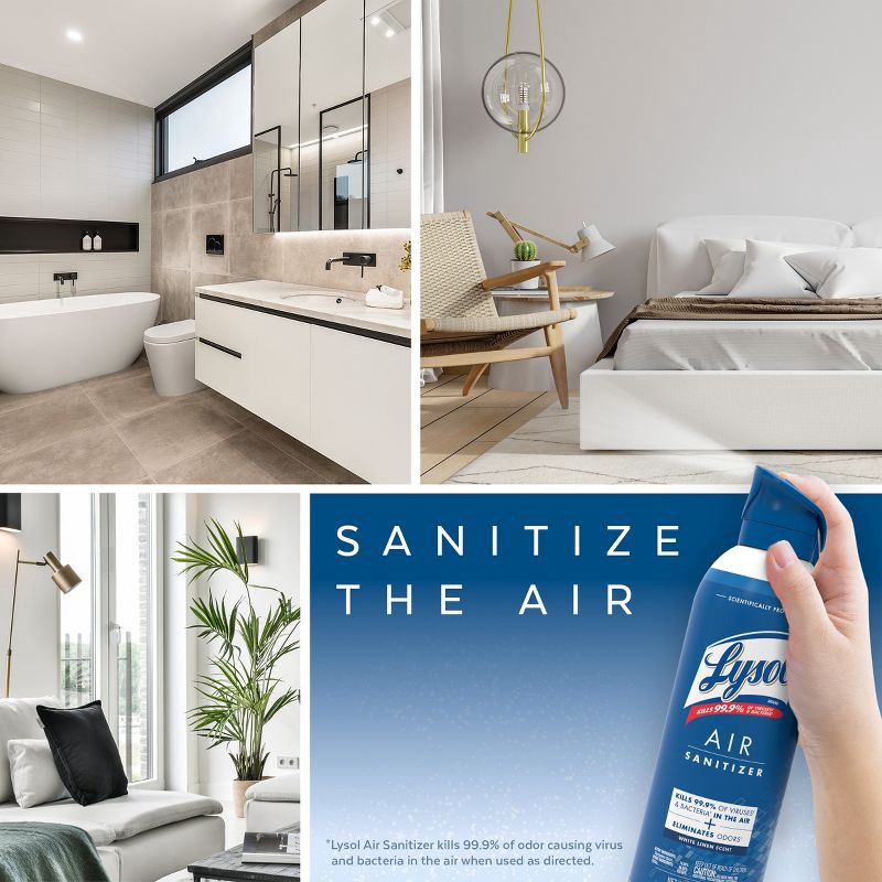 slide 4 of 6, Lysol Air Sanitizing Spray - White Linen - 10oz, 10 oz