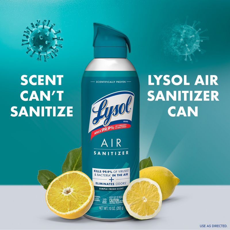 slide 2 of 8, Lysol Simple Fresh Air Sanitizer Spray - 10oz, 10 oz