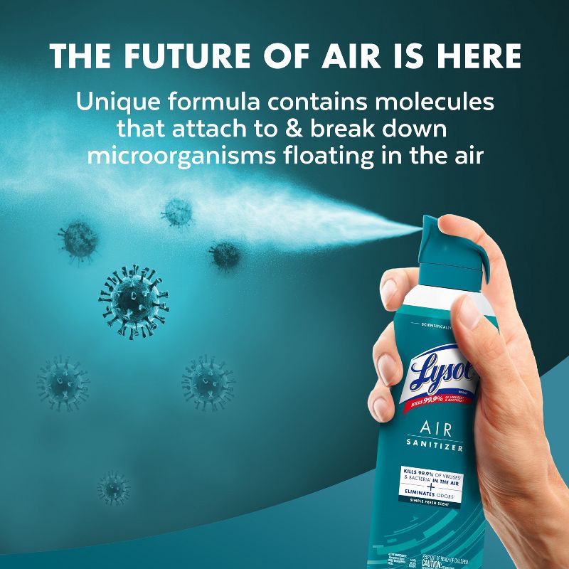 slide 5 of 8, Lysol Simple Fresh Air Sanitizer Spray - 10oz, 10 oz