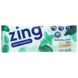 Zing Dark Chocolate Mint Plant-Based Bar 1.76 oz