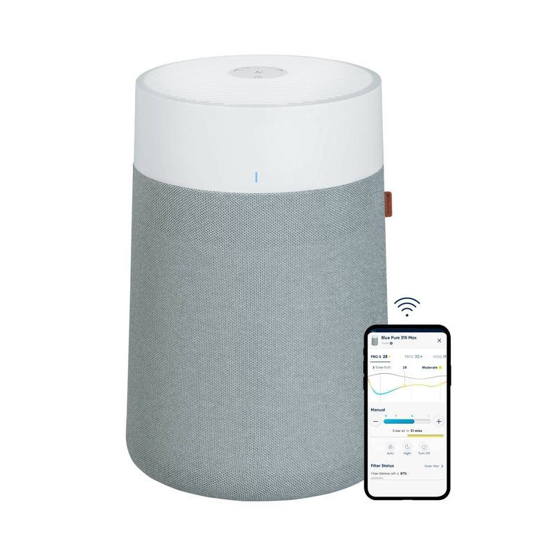 slide 1 of 9, Blueair Pure 311i Max HEPA Air Purifier, 1858 sq. ft. Coverage, Smartphone App Control, Quiet, Energy Star Certified, 1 ct