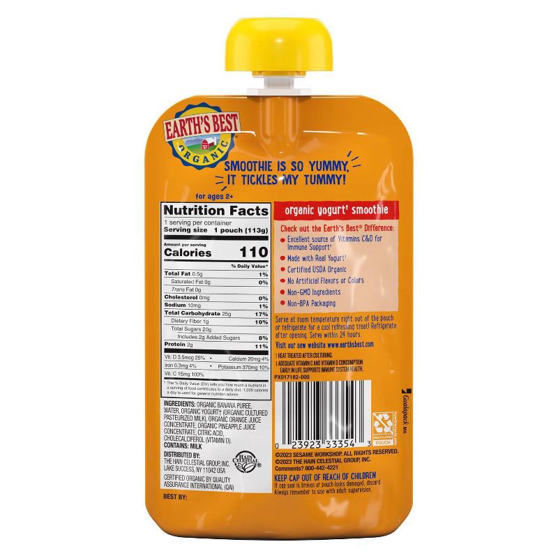 slide 2 of 3, Earth's Best Immune Support Pineapple, Orange and Banana Baby Meals - 4oz, 4 oz