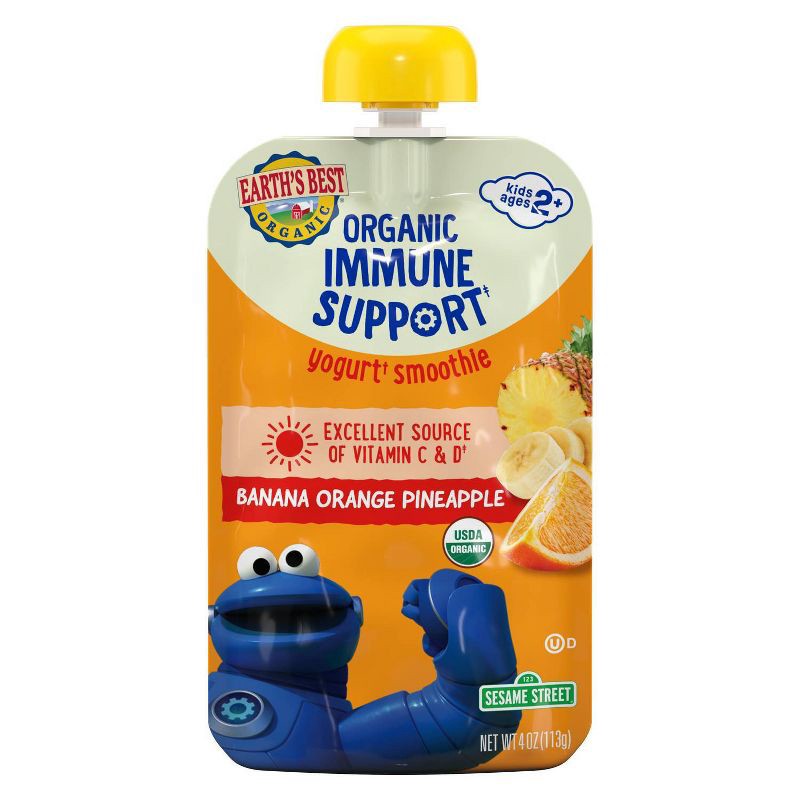 slide 1 of 3, Earth's Best Immune Support Pineapple, Orange and Banana Baby Meals - 4oz, 4 oz